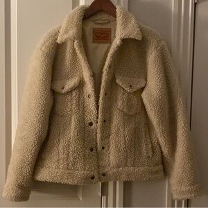 Levi's Cream Teddy Jacket